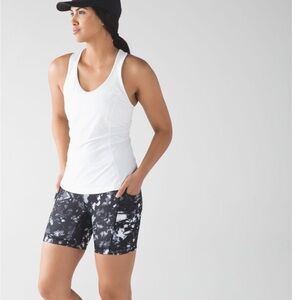 Lululemon Speed Track Short Dusk Dye White Black size 4